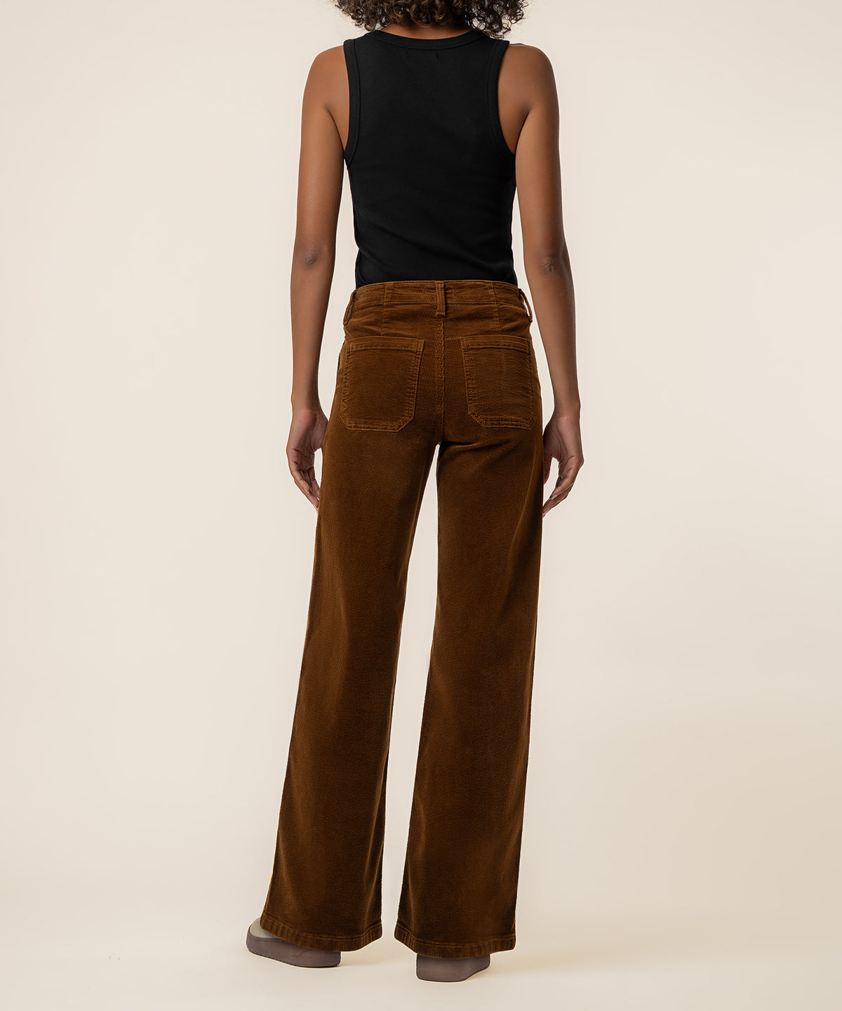 Jean Corduroy High Rise Wide Leg in Nutmeg