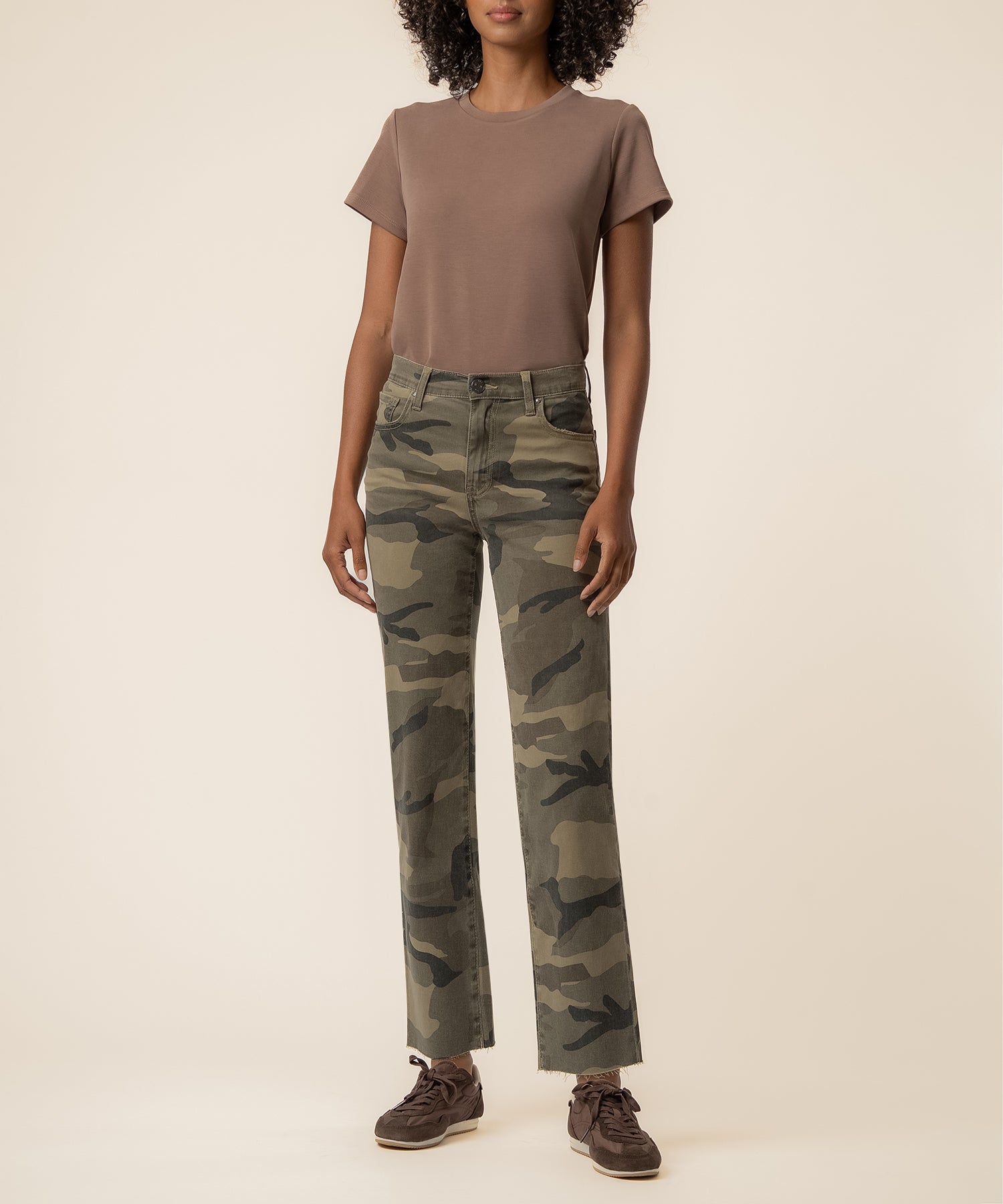 Avery High Rise Straight Leg Exclusive in Olive
