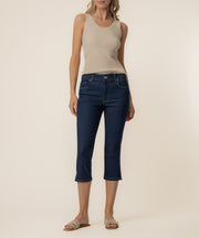 Gigi High Rise Capri, Petite in Sketch Wash