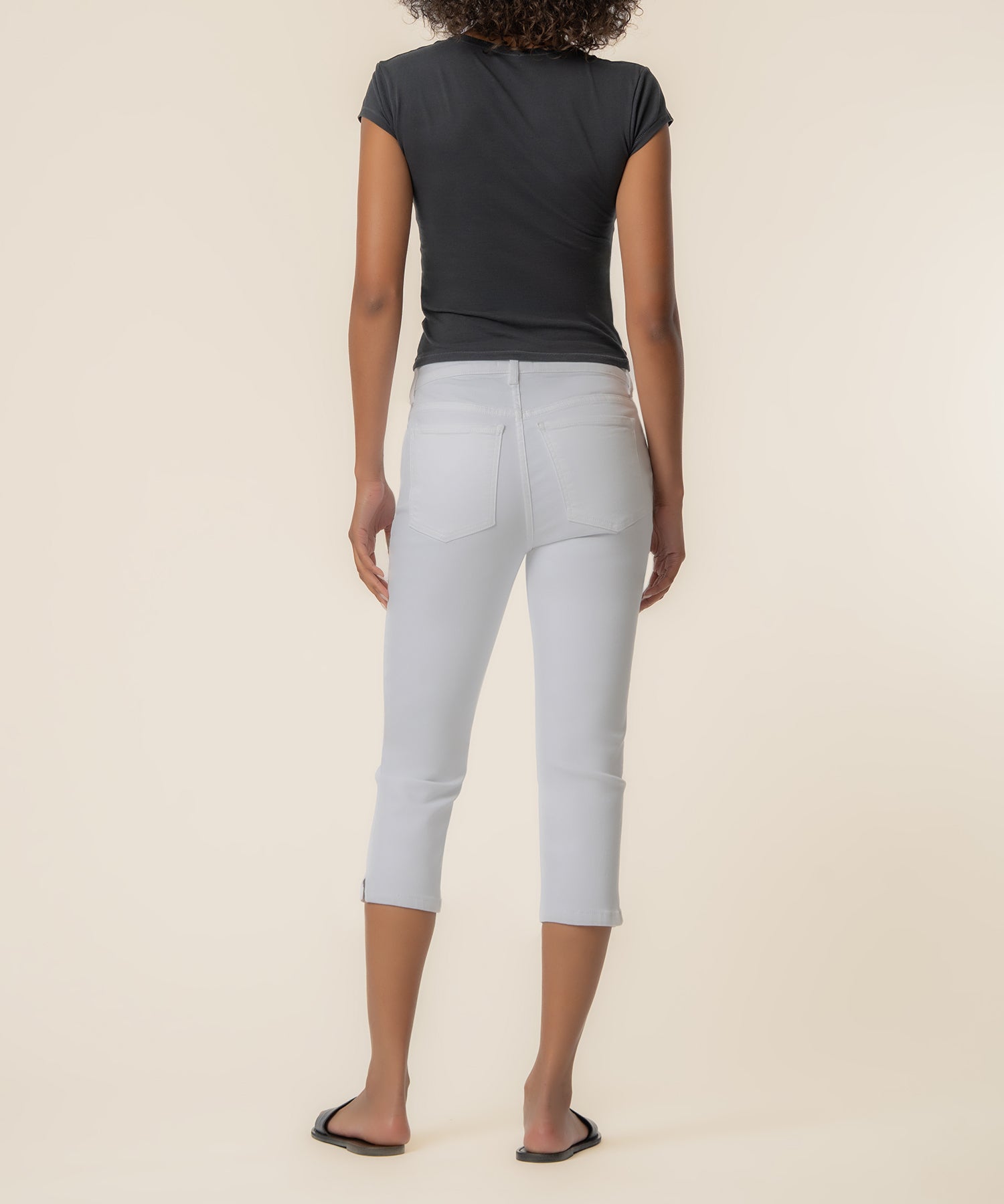 Gigi High Rise Capri, Exclusive in Optic White