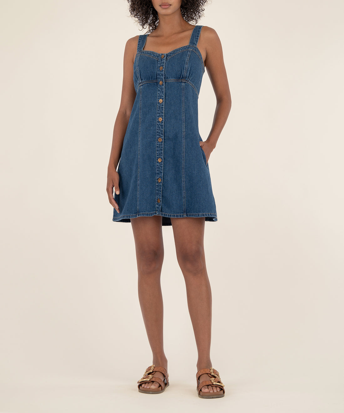 Bowie Linen Dress in Olive - Kut from the Kloth Bowie Linen Dress in Olive - Kut from the Kloth