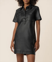 Tatiana Coated Dress in Black