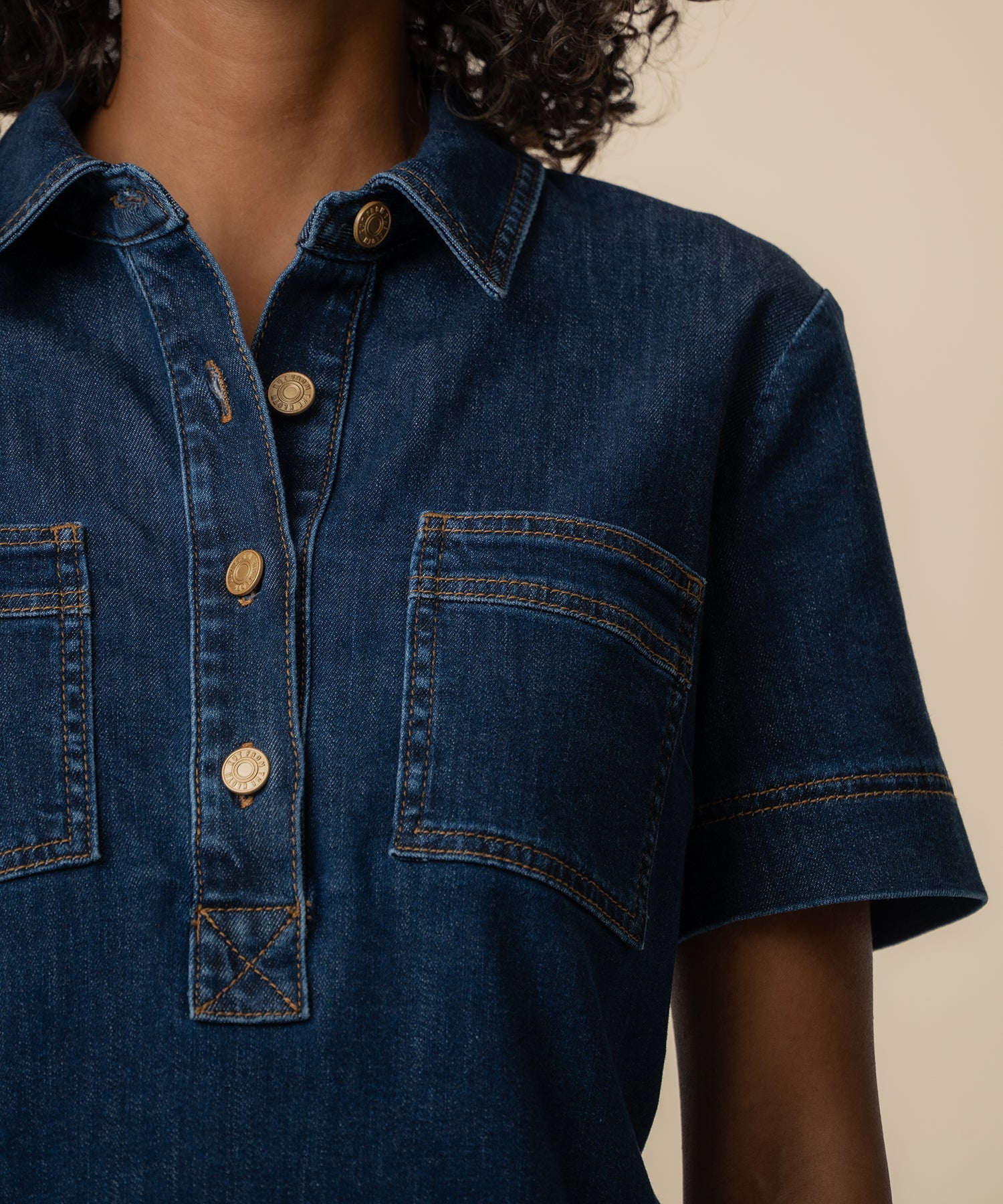 Tatiana Denim Dress in Plan Wash