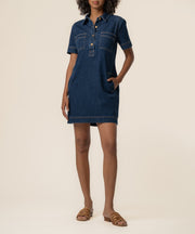 Tatiana Denim Dress in Plan Wash