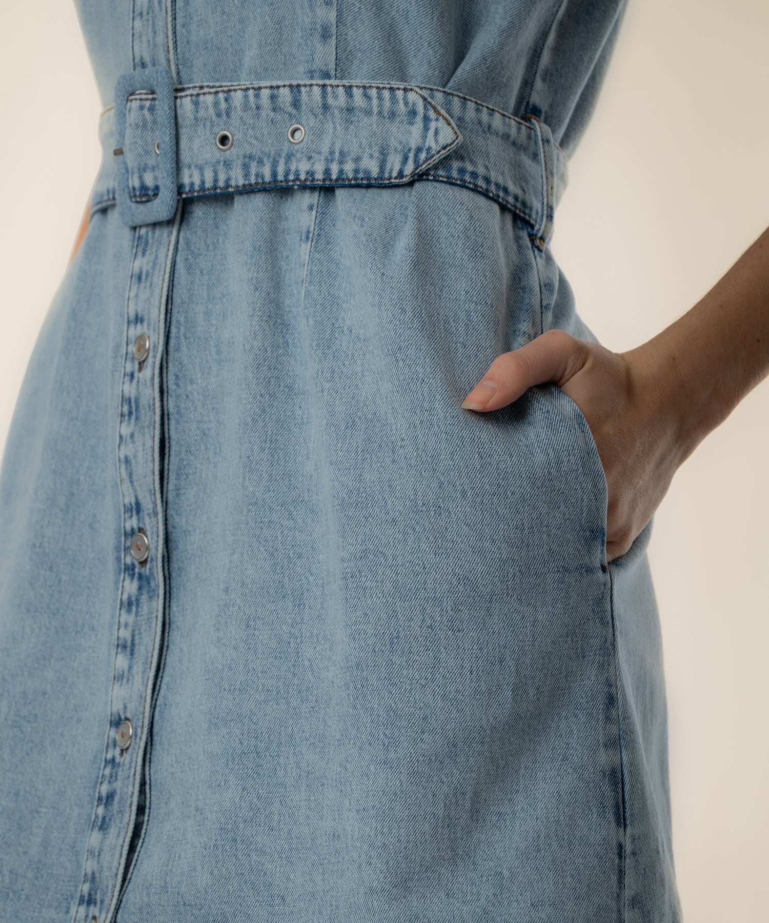 KUT from the Kloth Eileen Halter Denim Dress Small