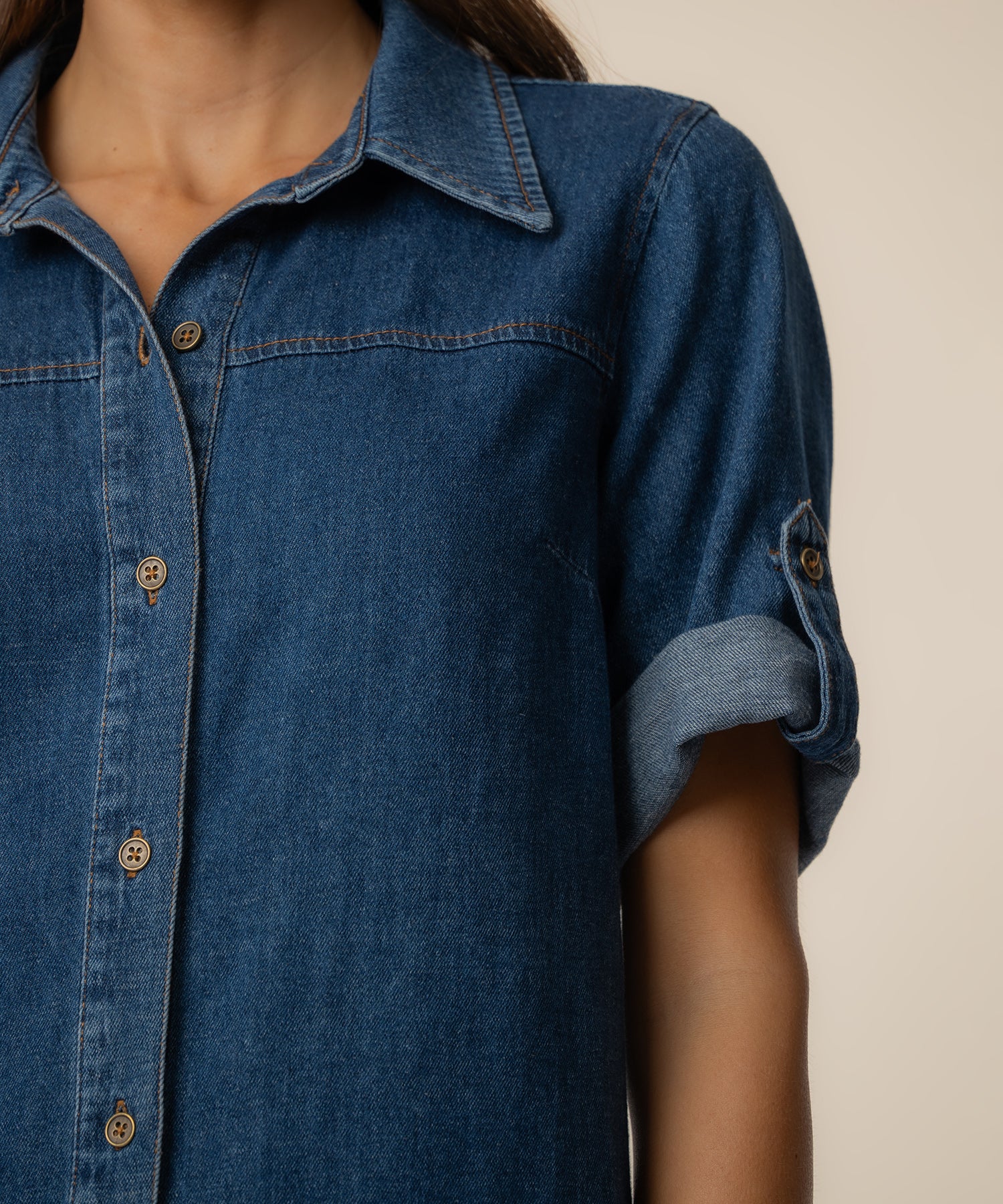 Eliza Denim Dress in Capturing Wash