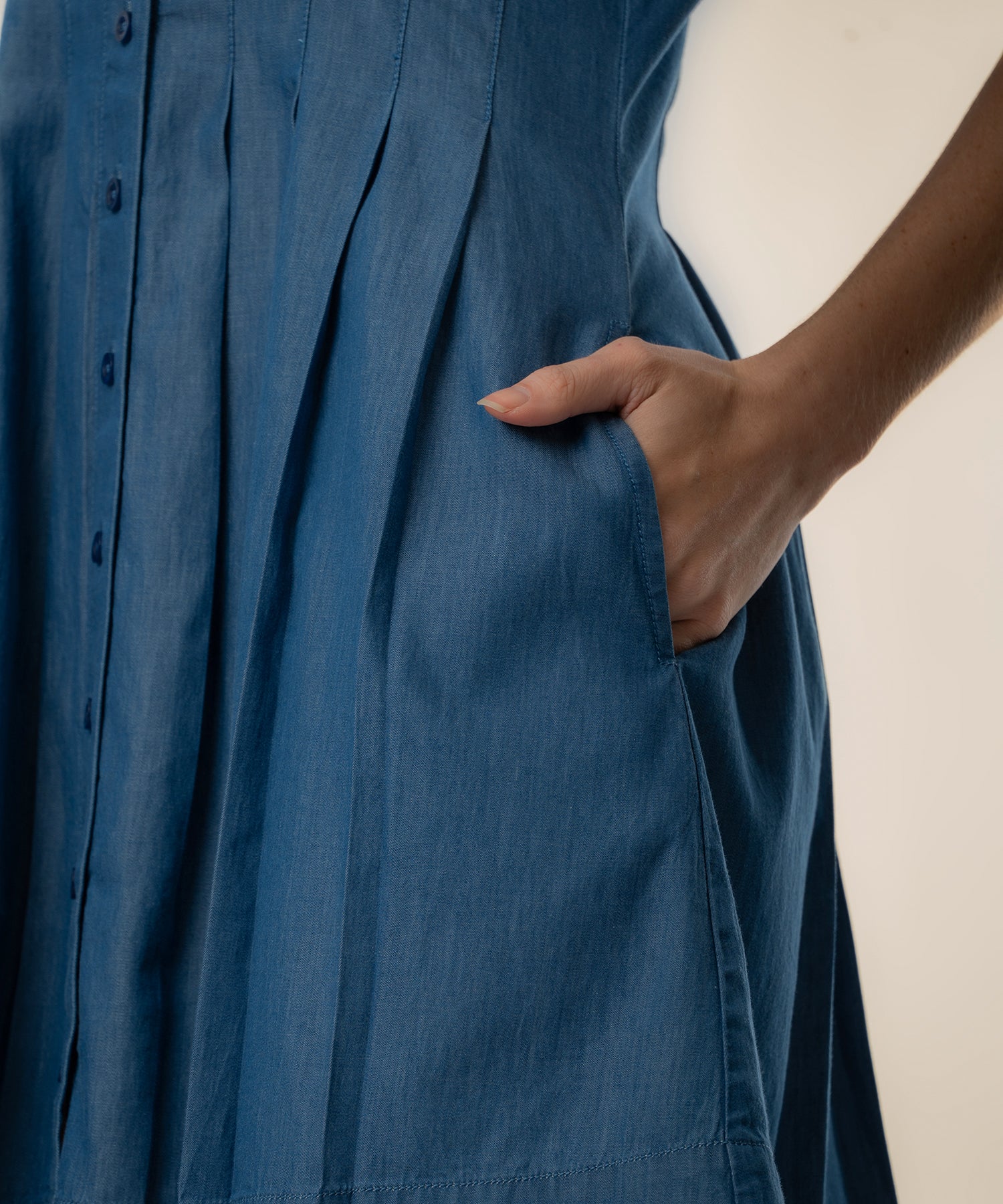 Francesca Denim Dress in Secure Wash