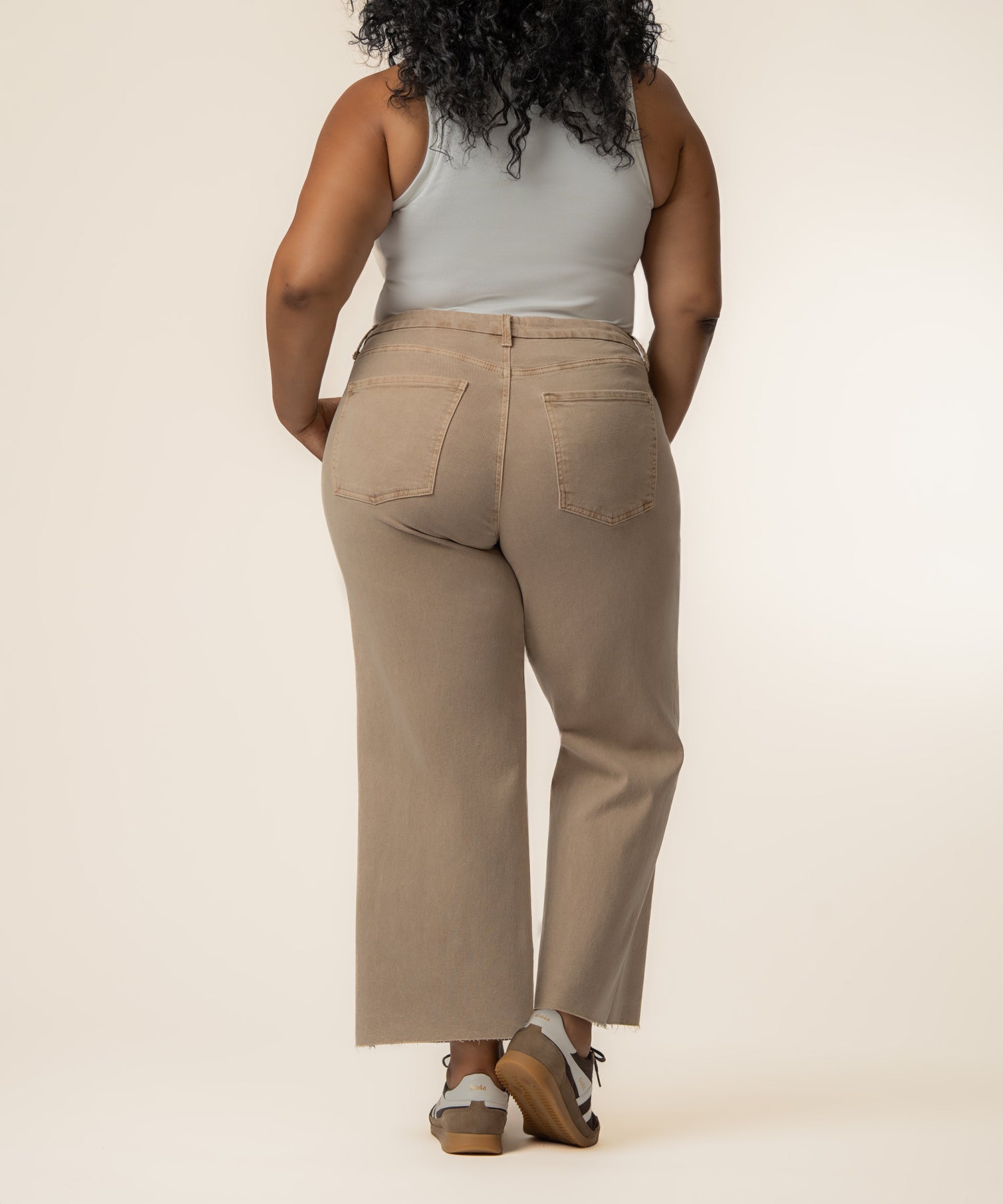 Meg High Rise Wide Leg, Plus in Chai
