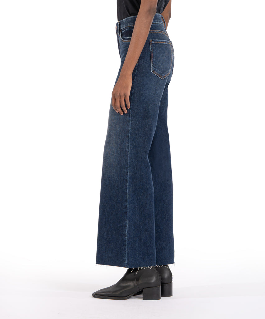 Meg High Rise Fab Ab Wide Leg Raw (Exhibited Wash)-Kut from the Kloth