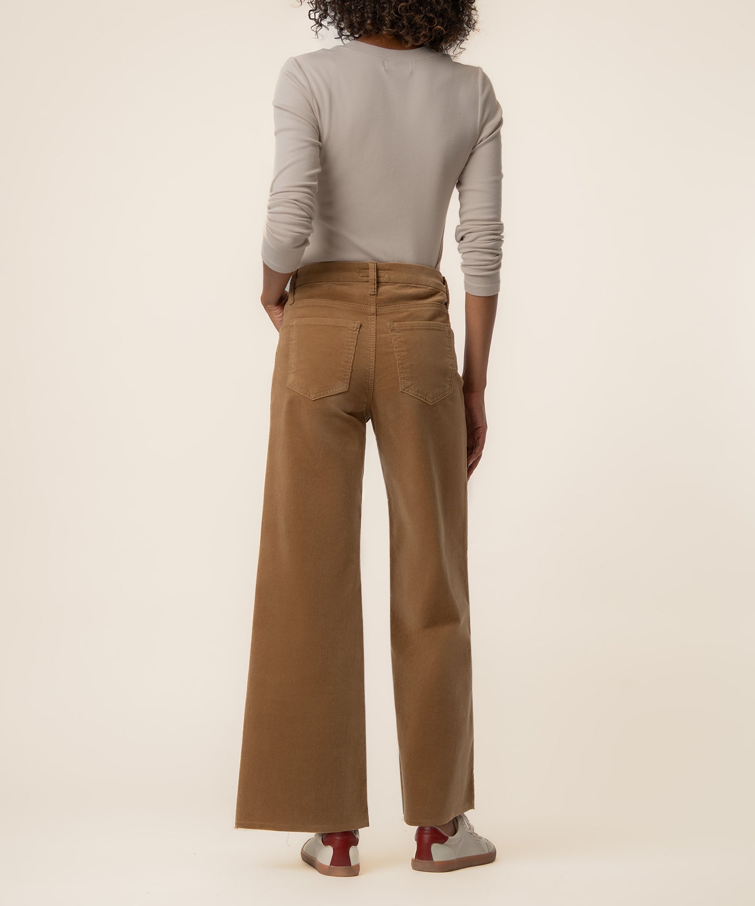 Meg Corduroy High Rise Wide Leg in Camel