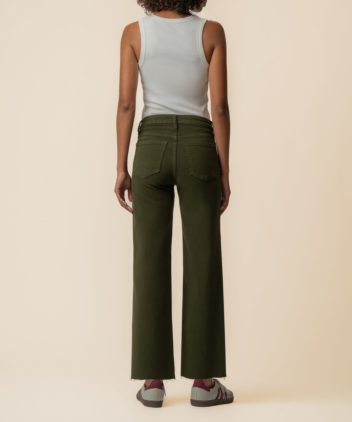 Meg High Rise Wide Leg in Tuscan Olive