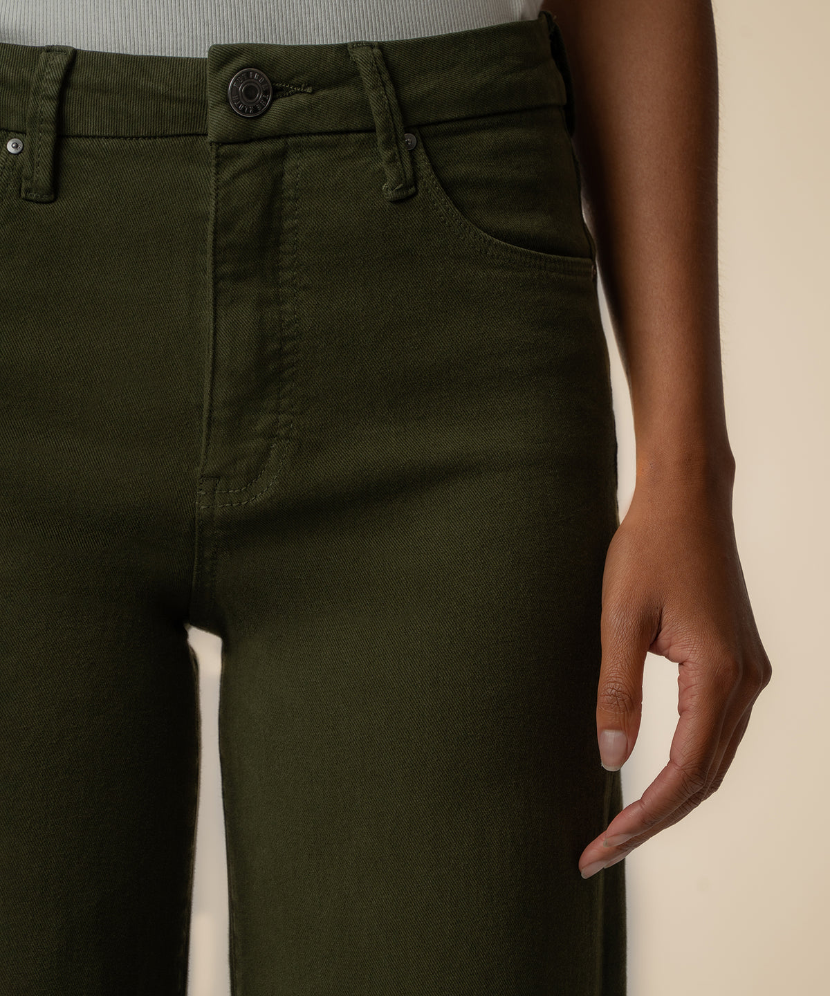 Meg High Rise Wide Leg in Tuscan Olive