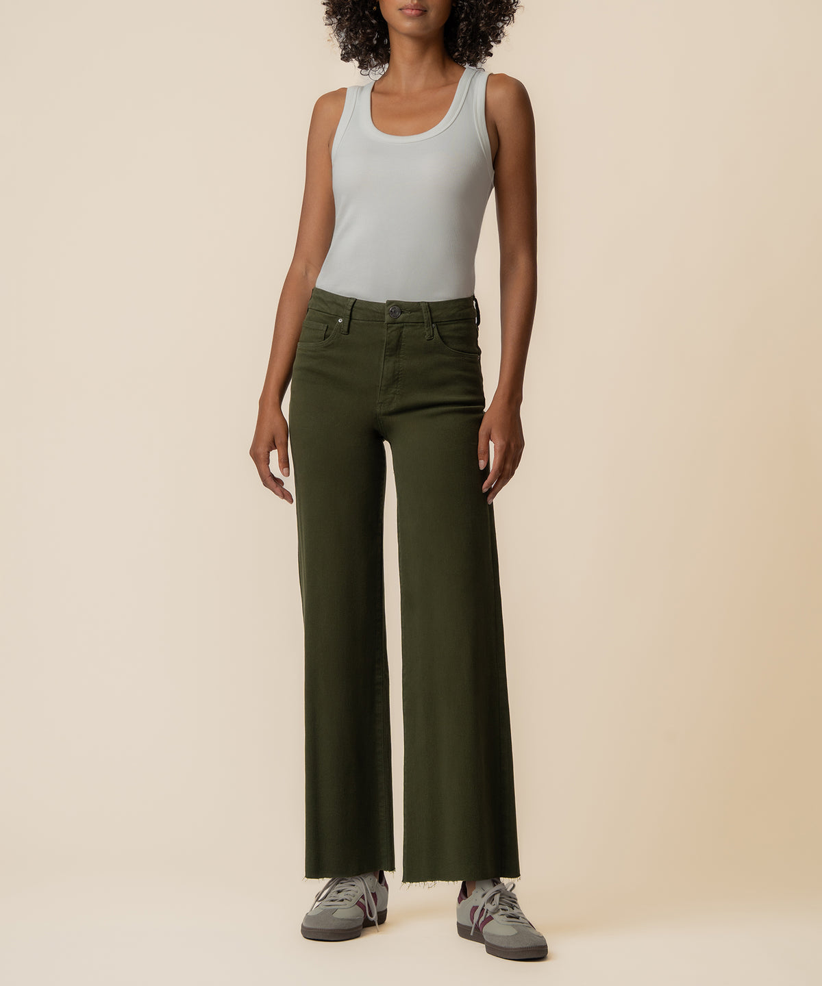 Meg High Rise Wide Leg in Tuscan Olive