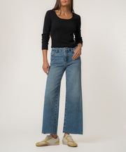 Meg High Rise Wide Leg, Petite in Regent Wash