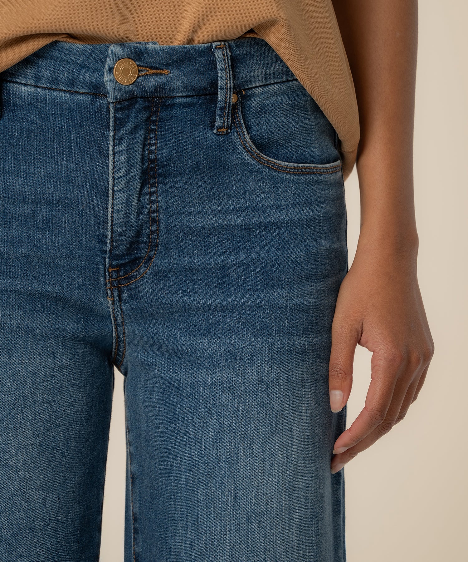 Meg High Rise Wide Leg, Long Seam in Rad Wash