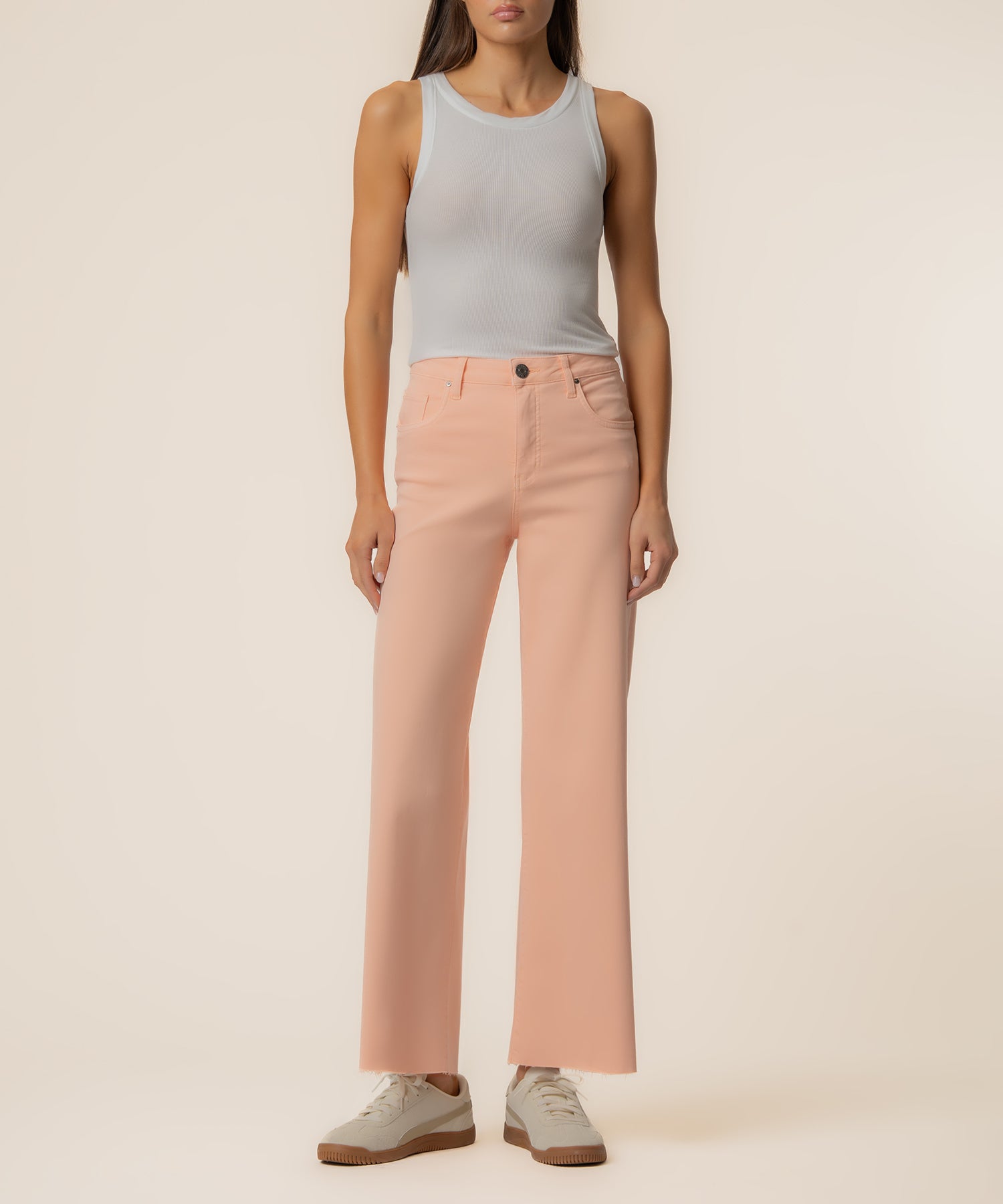 MEG Meg High Rise Wide Leg in Sherbert - Kut from the Kloth