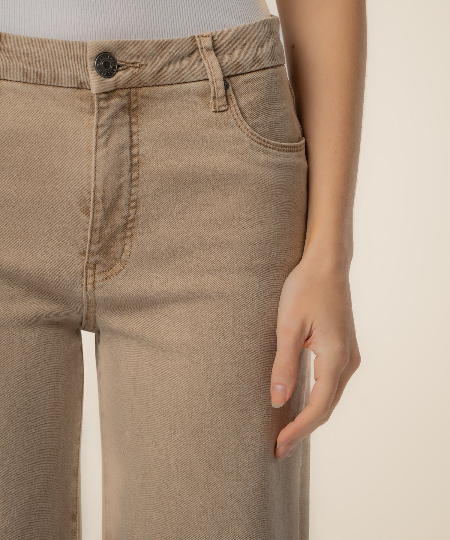 Meg High Rise Wide Leg in Chai
