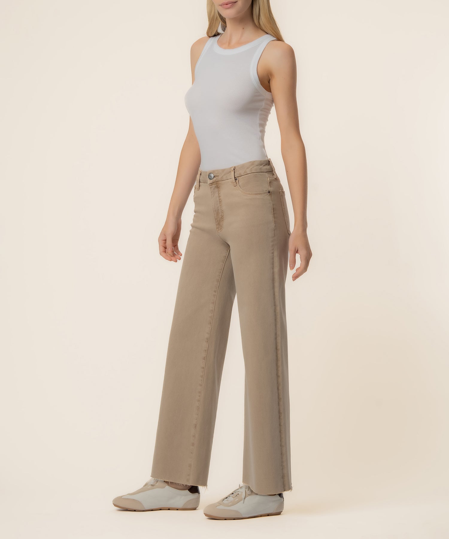Meg High Rise Wide Leg in Chai