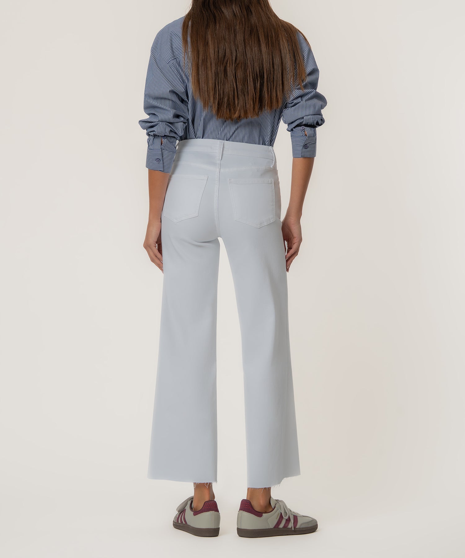 Meg High Rise Wide Leg in Optic White
