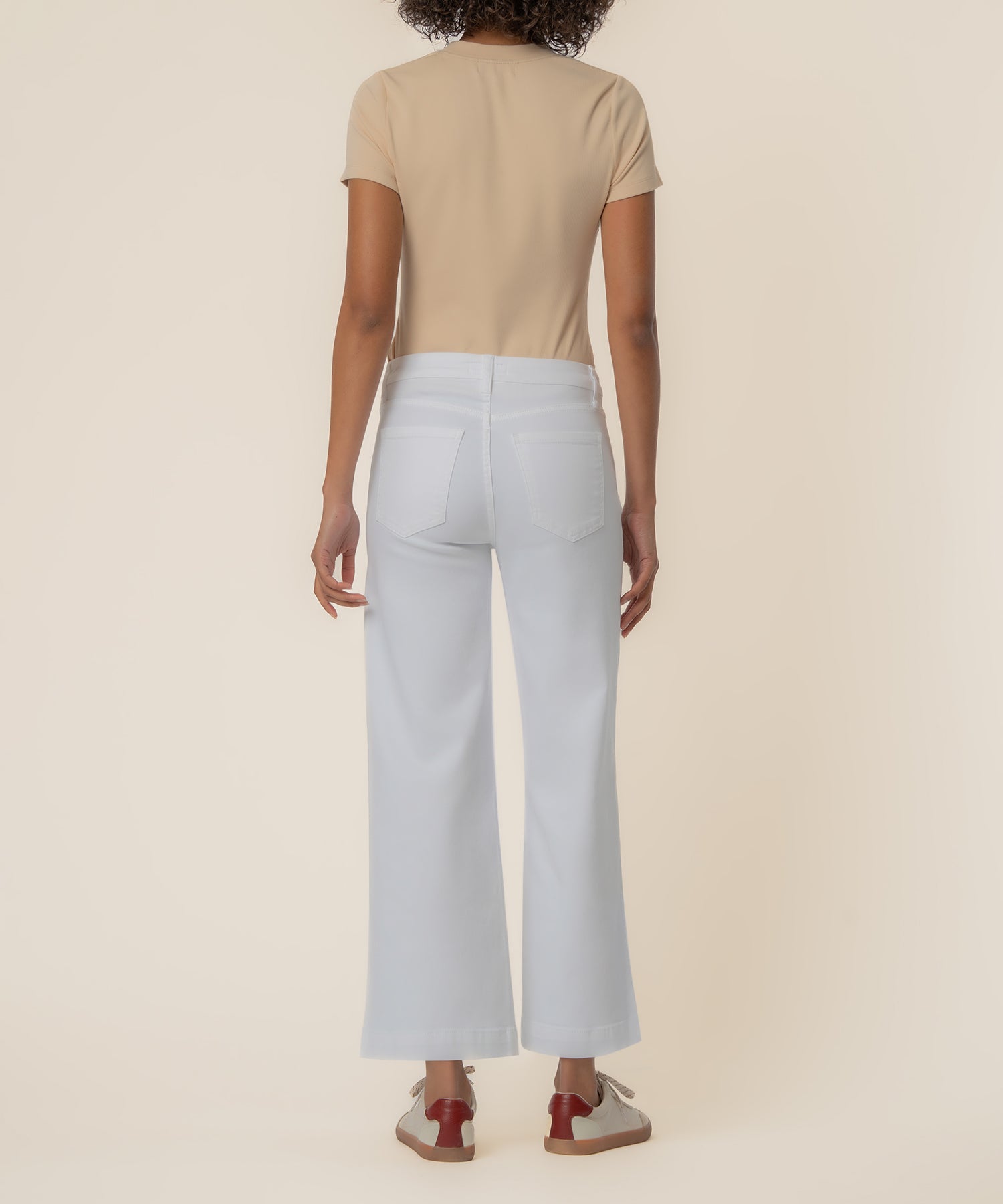 Meg High Rise Wide Leg in Optic White