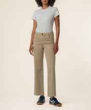 Charlotte Twill High Rise Wide Leg in Oat