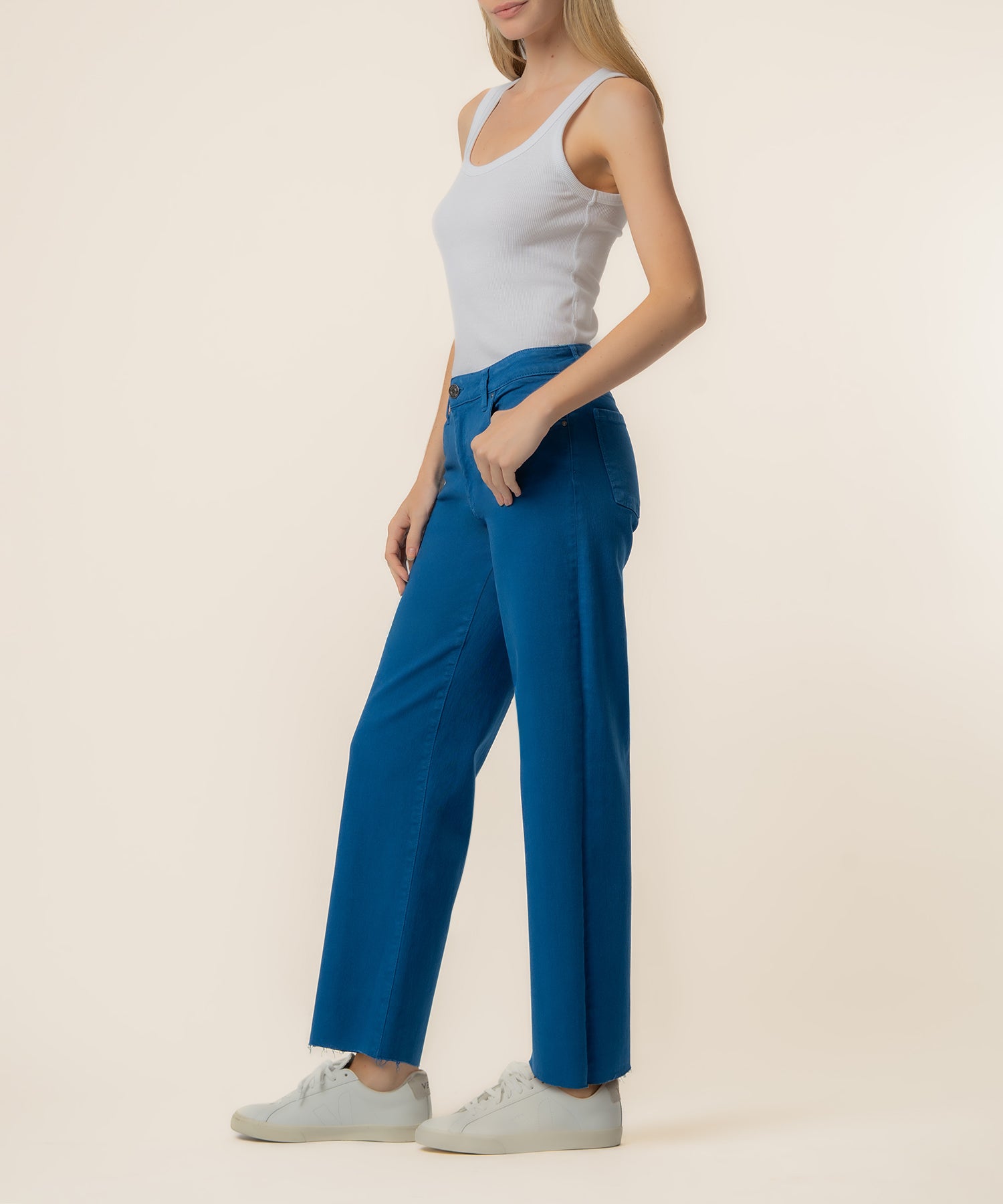 Charlotte High Rise Wide Leg in Sapphire