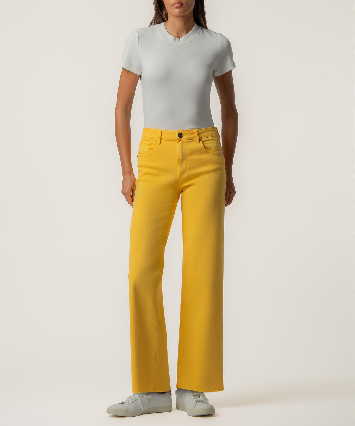 Charlotte High Rise Wide Leg Long Inseam, Exclusive in Sungold