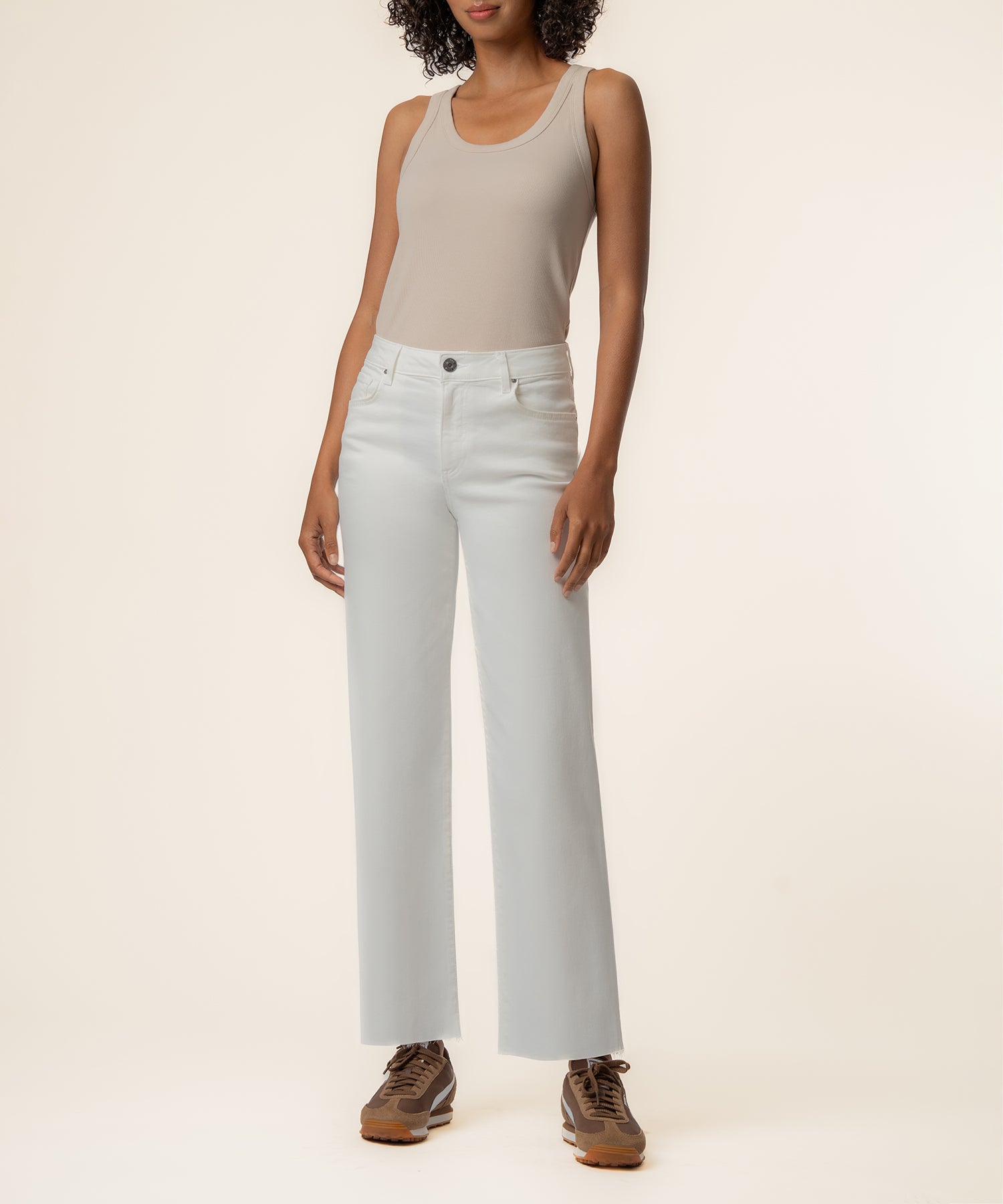 Charlotte High Rise Wide Leg, Exclusive in Cloud White - Kut from