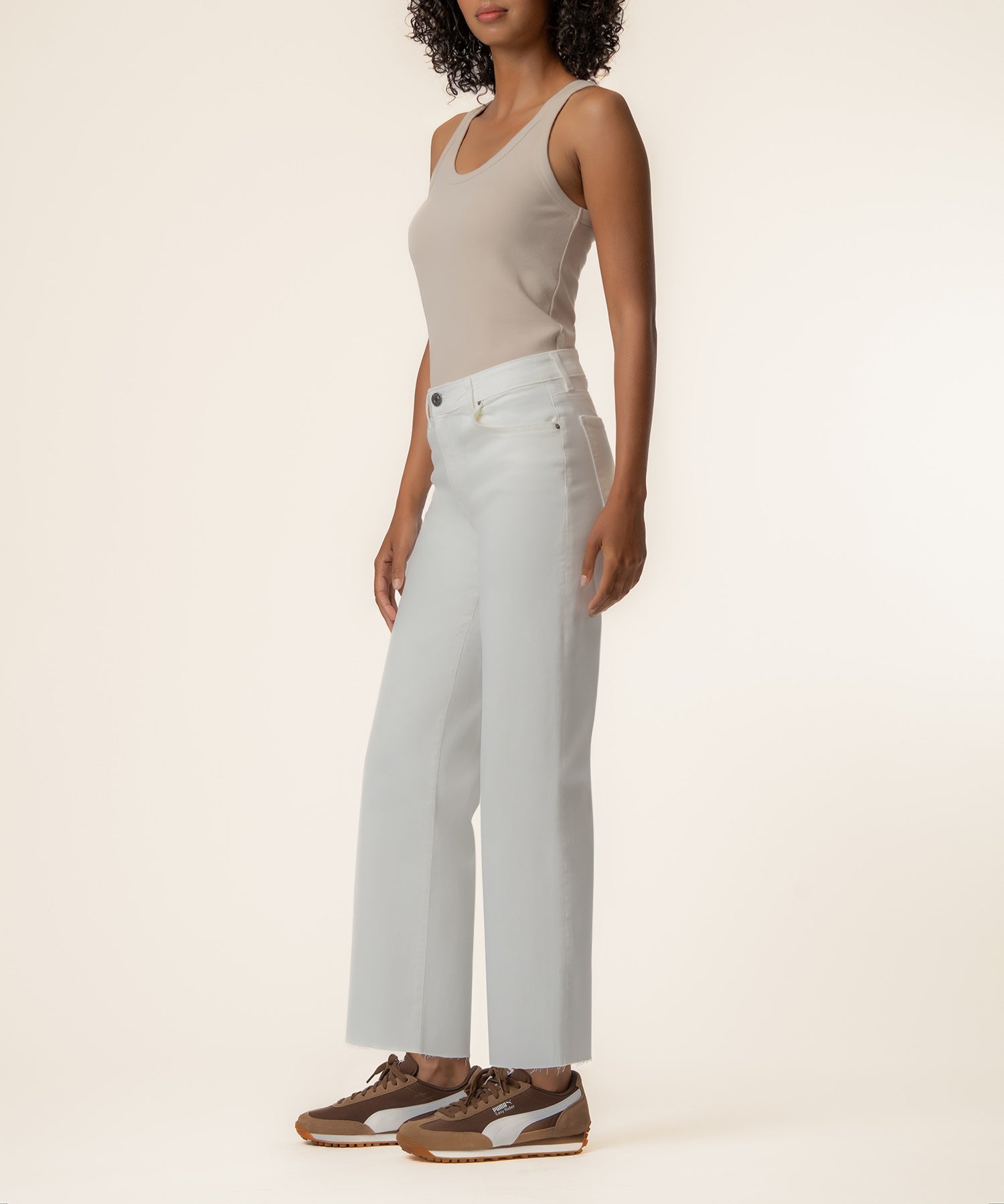 Charlotte High Rise Wide Leg, Exclusive in Cloud White