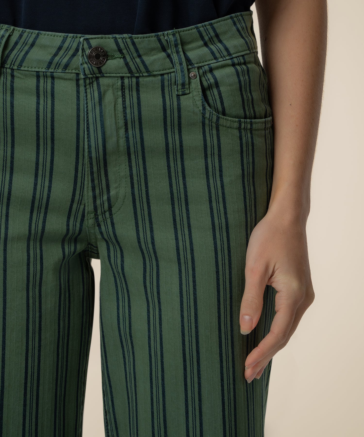 Charlotte Twill High Rise Wide Leg, Exclusive in Matcha Green