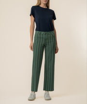 Charlotte Twill High Rise Wide Leg, Exclusive in Matcha Green