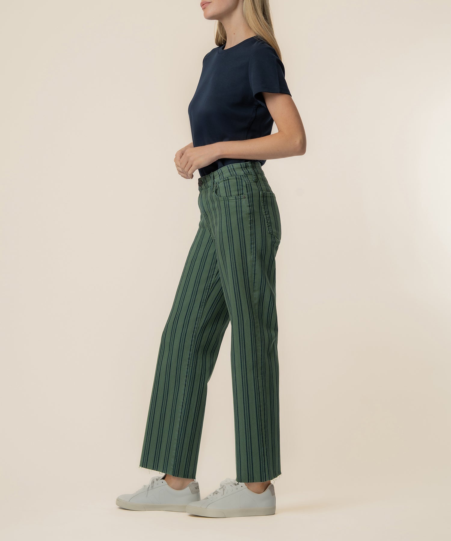 Charlotte Twill High Rise Wide Leg, Exclusive in Matcha Green