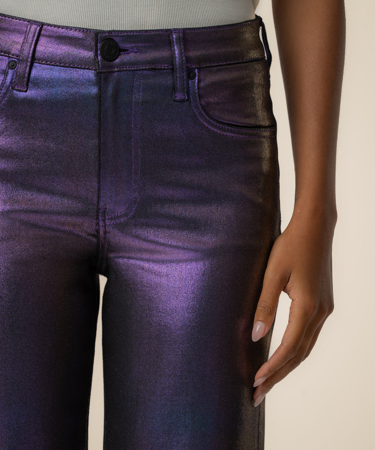 Charlotte High Rise Wide Leg in Electric Violet