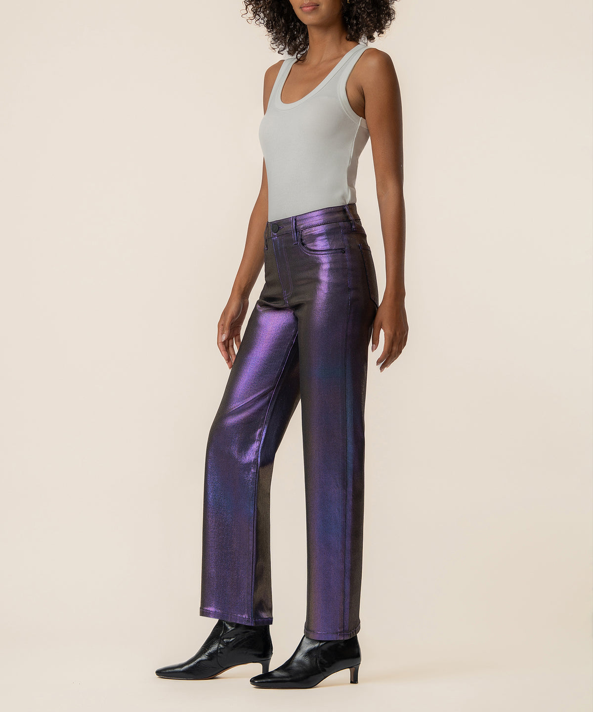 Charlotte High Rise Wide Leg in Electric Violet