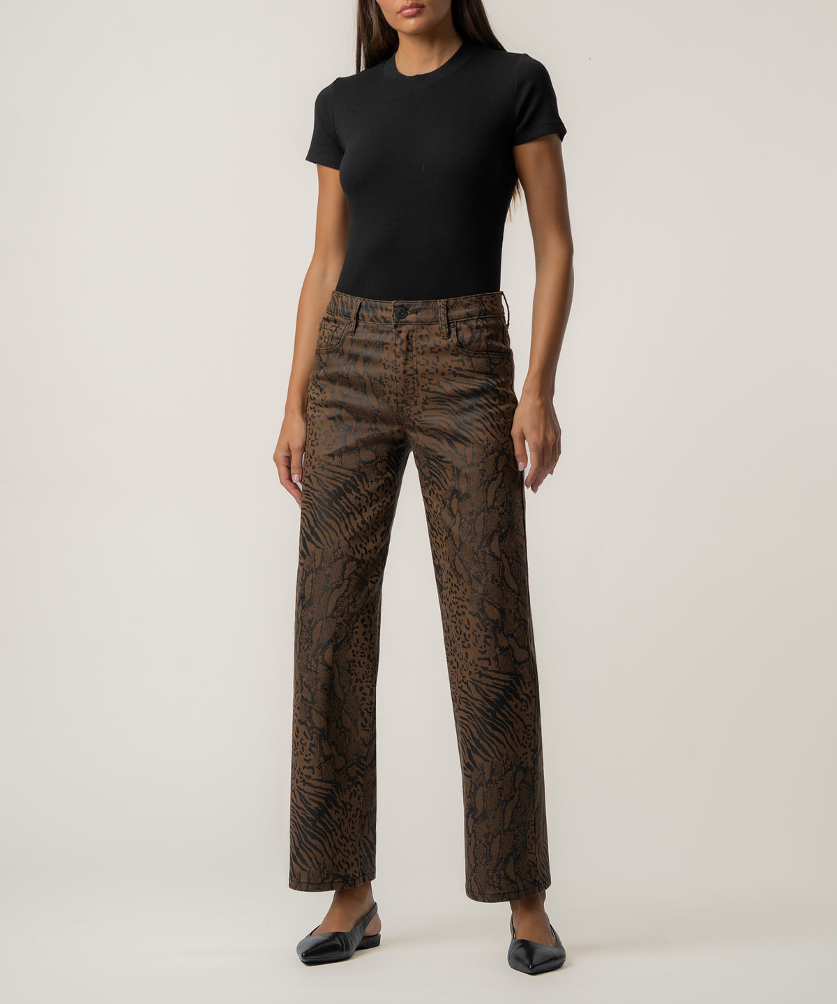 Charlotte High Rise Wide Leg, Petite in Khaki