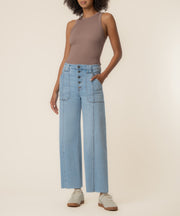 Meg High Rise Wide Leg in Tone Wash
