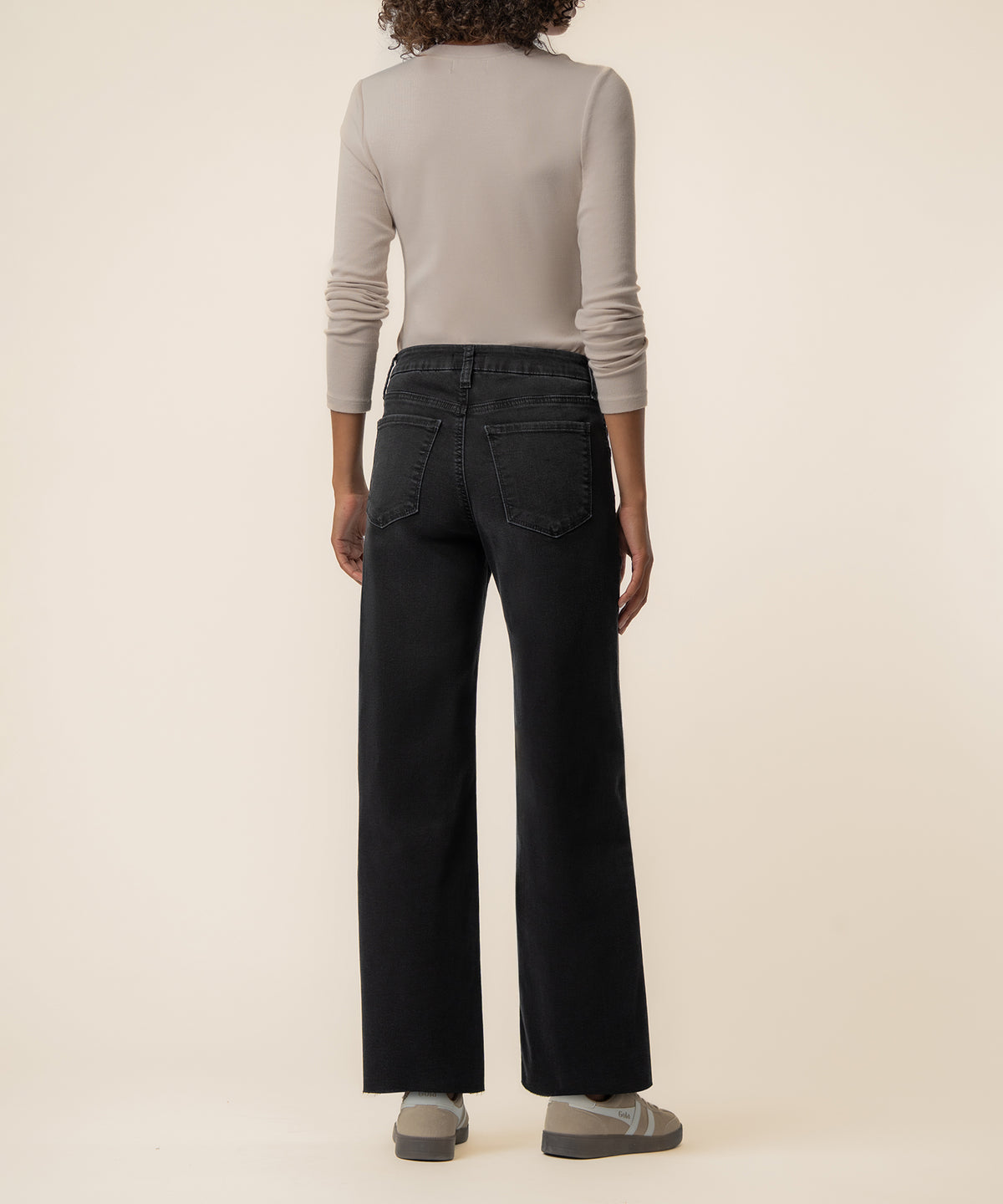 Meg High Rise Wide Leg Long Inseam in Politely Wash