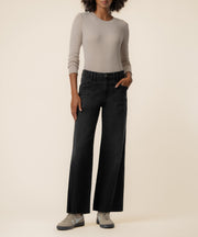 Meg High Rise Wide Leg Long Inseam in Politely Wash