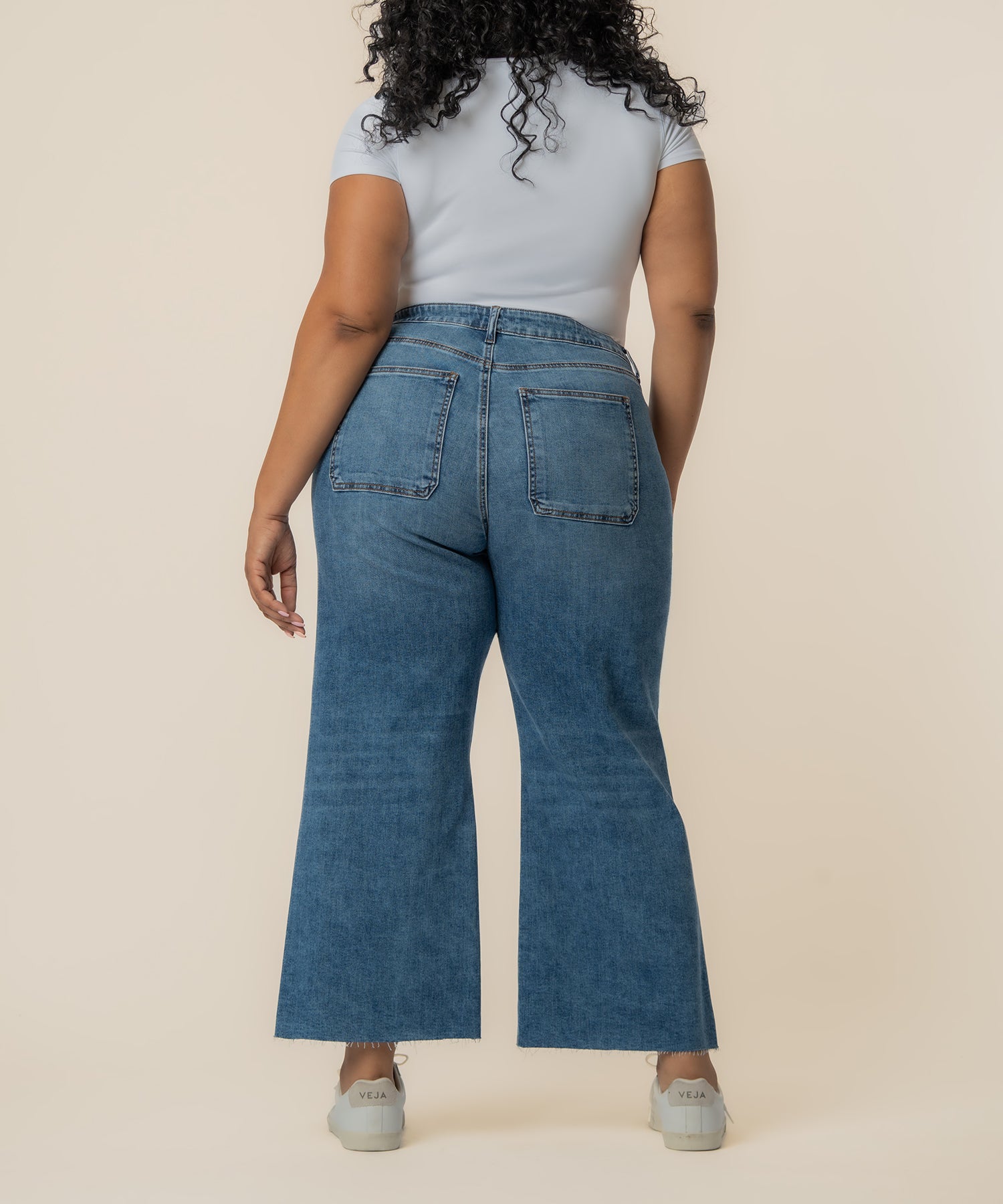 Meg High Rise Wide Leg, Plus in Success Wash