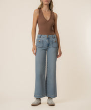 Meg High Rise Wide Leg in Brilliant Wash