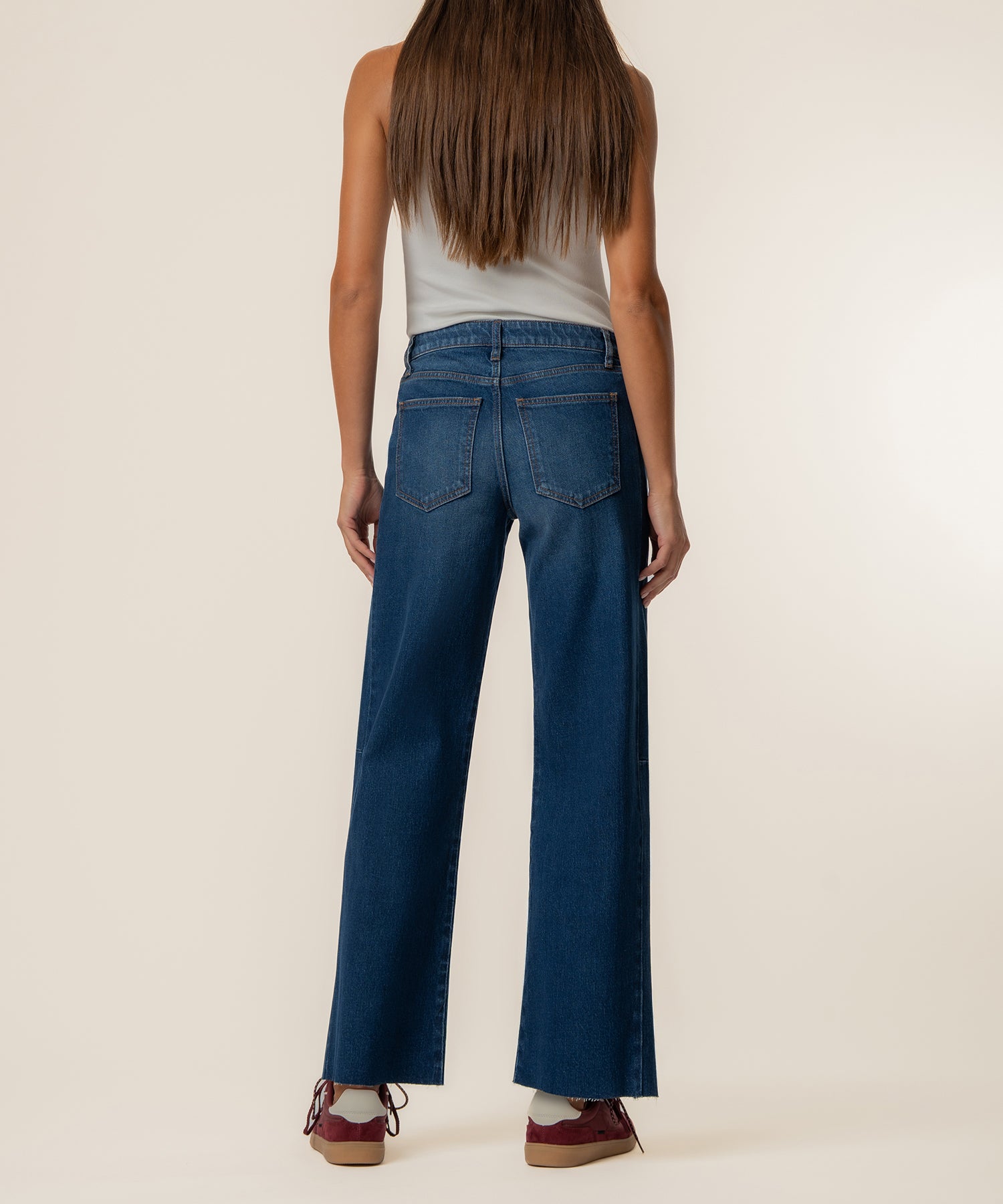 Meg High Rise Wide Leg Long Inseam in Curator Wash