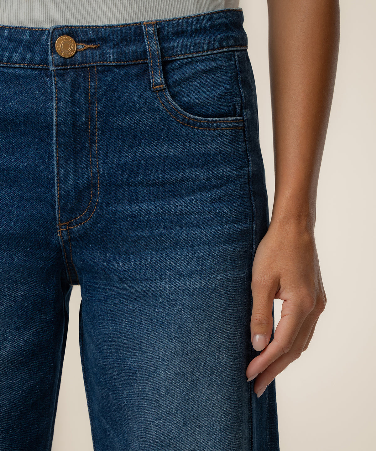 Meg High Rise Wide Leg Long Inseam in Curator Wash