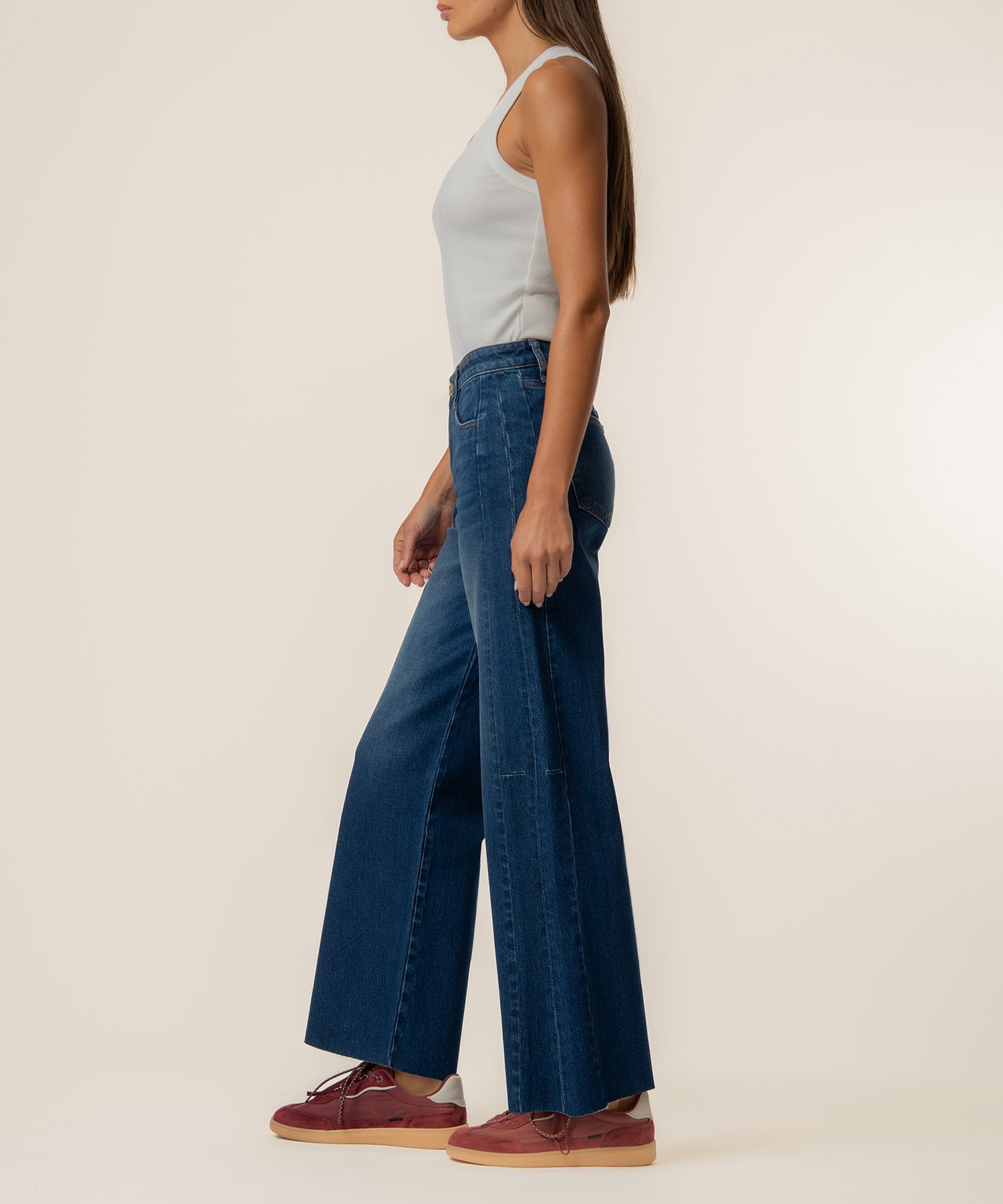 Meg High Rise Wide Leg, Petite in Curator Wash