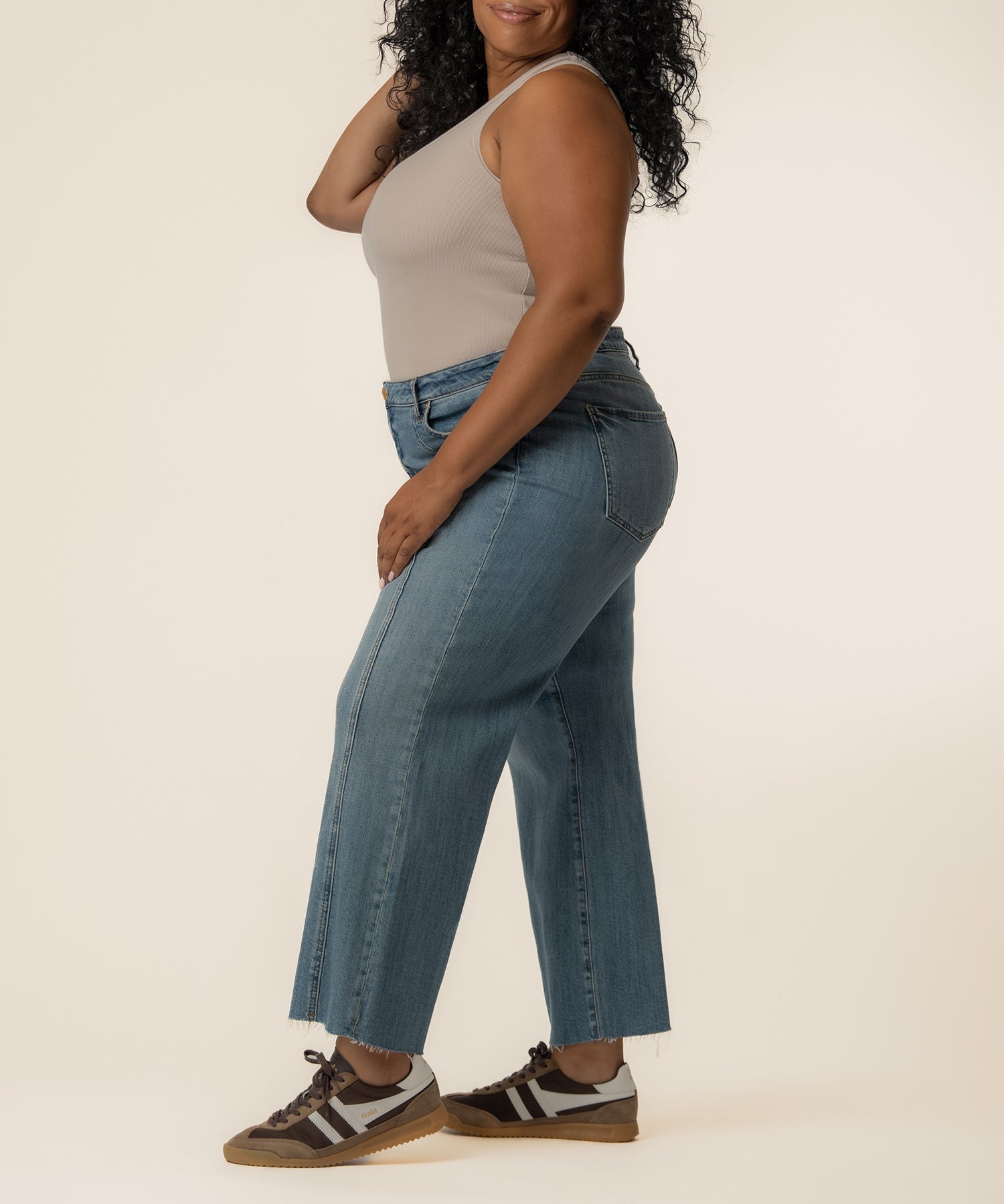 Meg High Rise Wide Leg, Plus in Wishfulness Wash