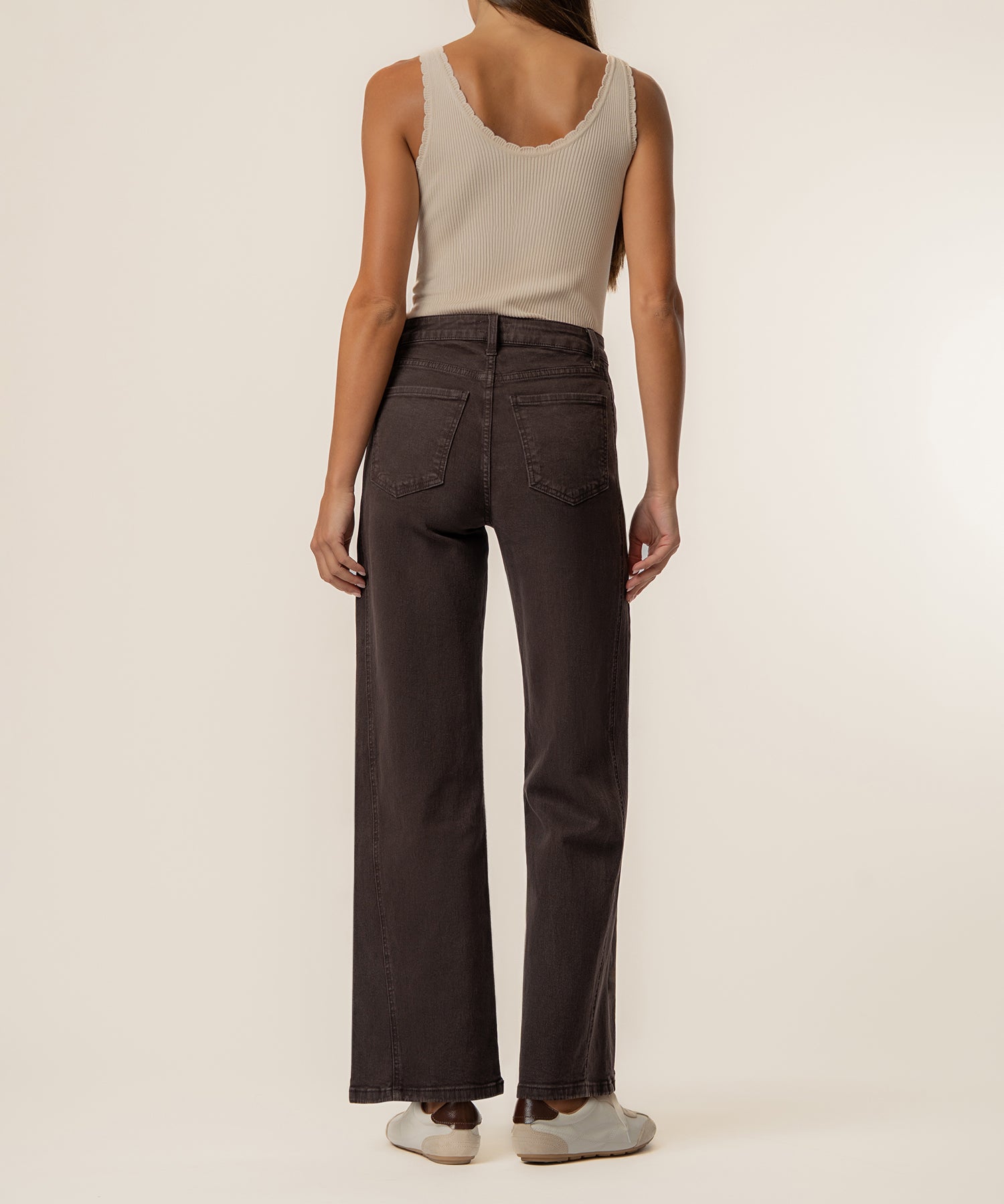Meg High Rise Wide Leg in Chocolate