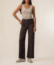 Meg High Rise Wide Leg, Petite in Chocolate