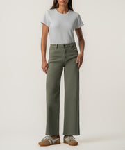 Meg High Rise Wide Leg, Long Inseam in Juniper Green