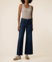 Meg High Rise Wide Leg, Petite in Director Wash