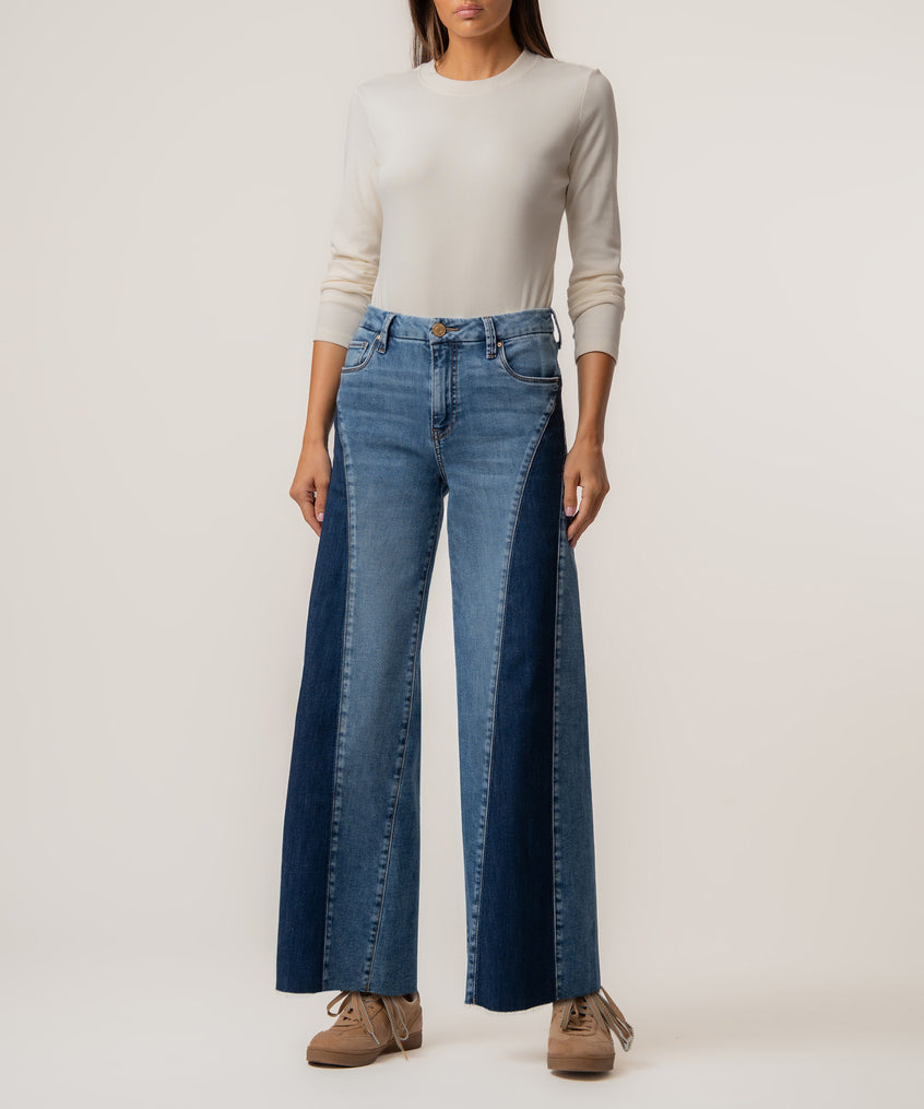 Meg High Rise Wide Leg, Exclusive in Solved Wash