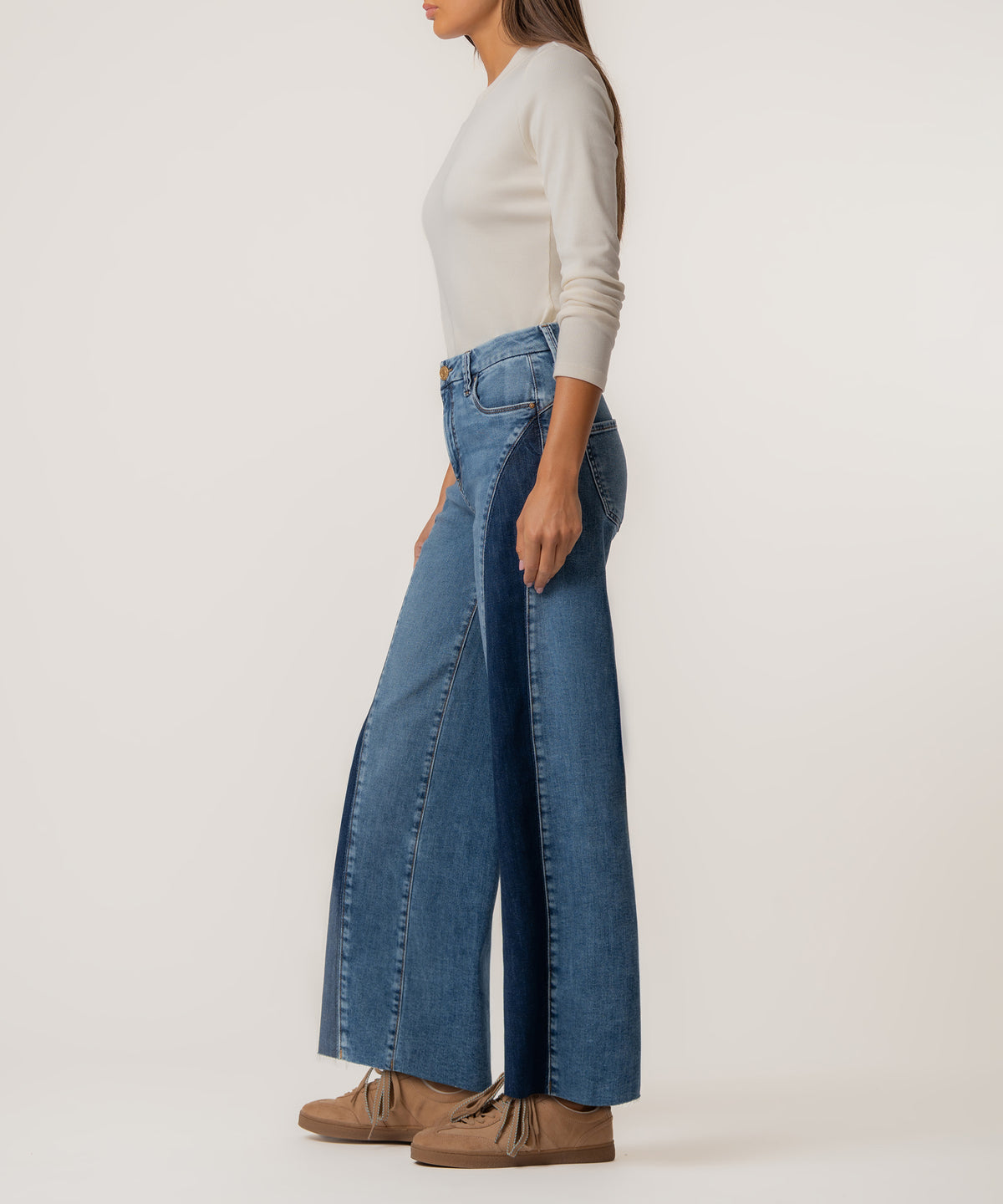 Meg High Rise Wide Leg, Exclusive in Solved Wash
